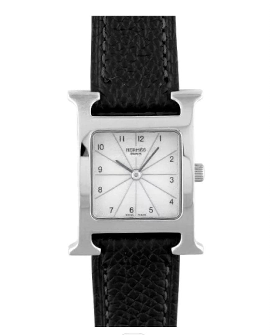 HERMES 黒 レザーベルト 取り付け幅20mm