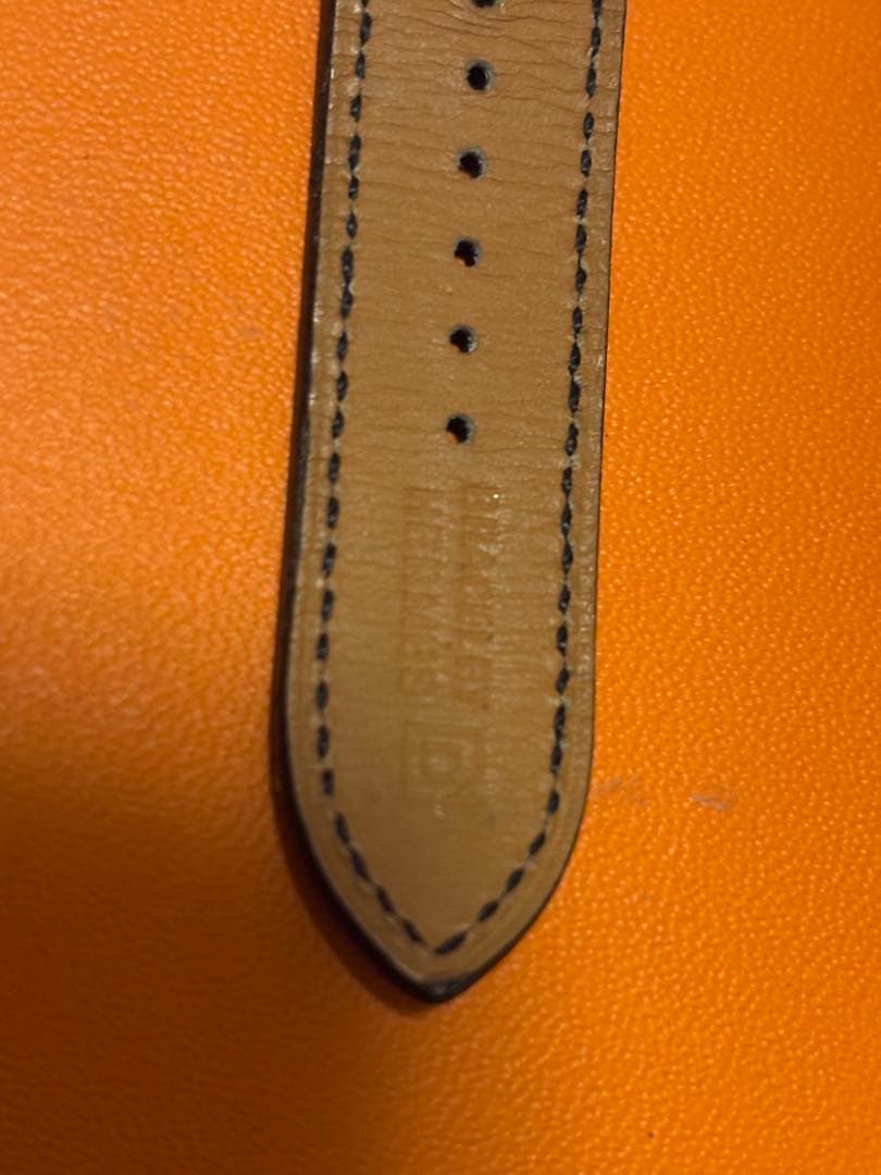 HERMES 黒 レザーベルト 取り付け幅20mm