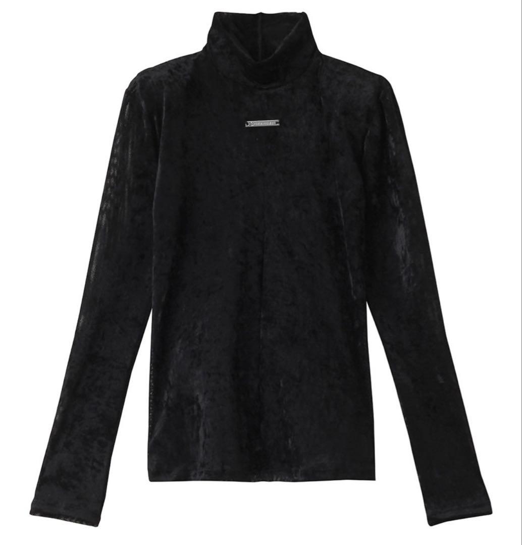 PRANK PROJECT シアー ベロアメッシュタートルネック