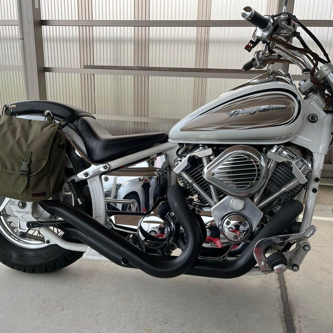 ドラッグスター 400 マフラー、プッシュロッド、エアクリーナーカバー