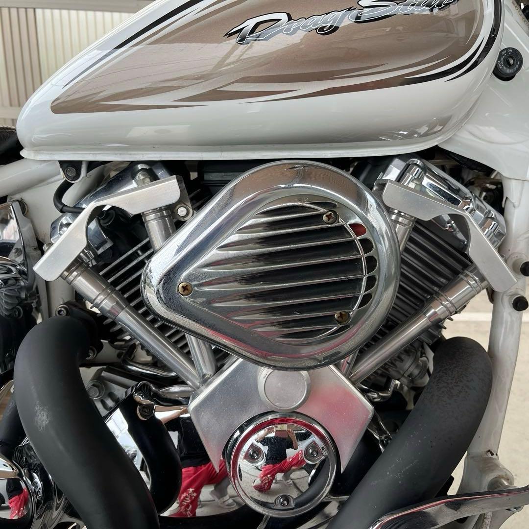 ドラッグスター 400 マフラー、プッシュロッド、エアクリーナーカバー