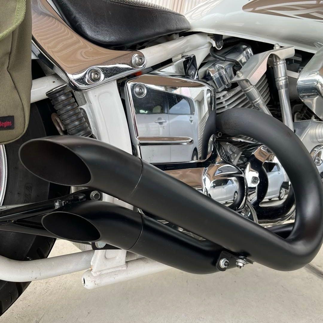 ドラッグスター 400 マフラー、プッシュロッド、エアクリーナーカバー