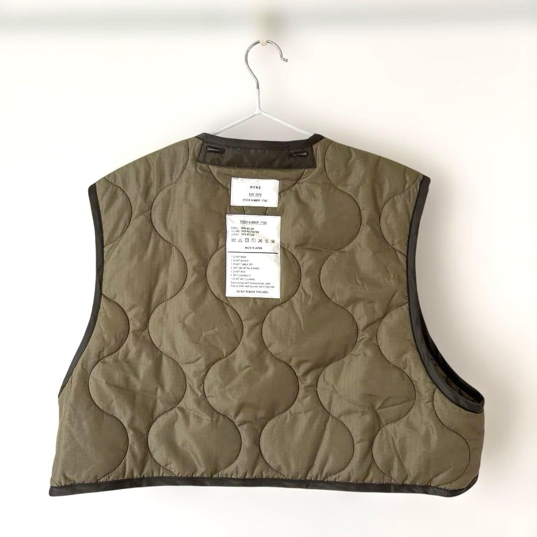 HYKE ハイク キルティングベスト QUILTED CROPPED VEST