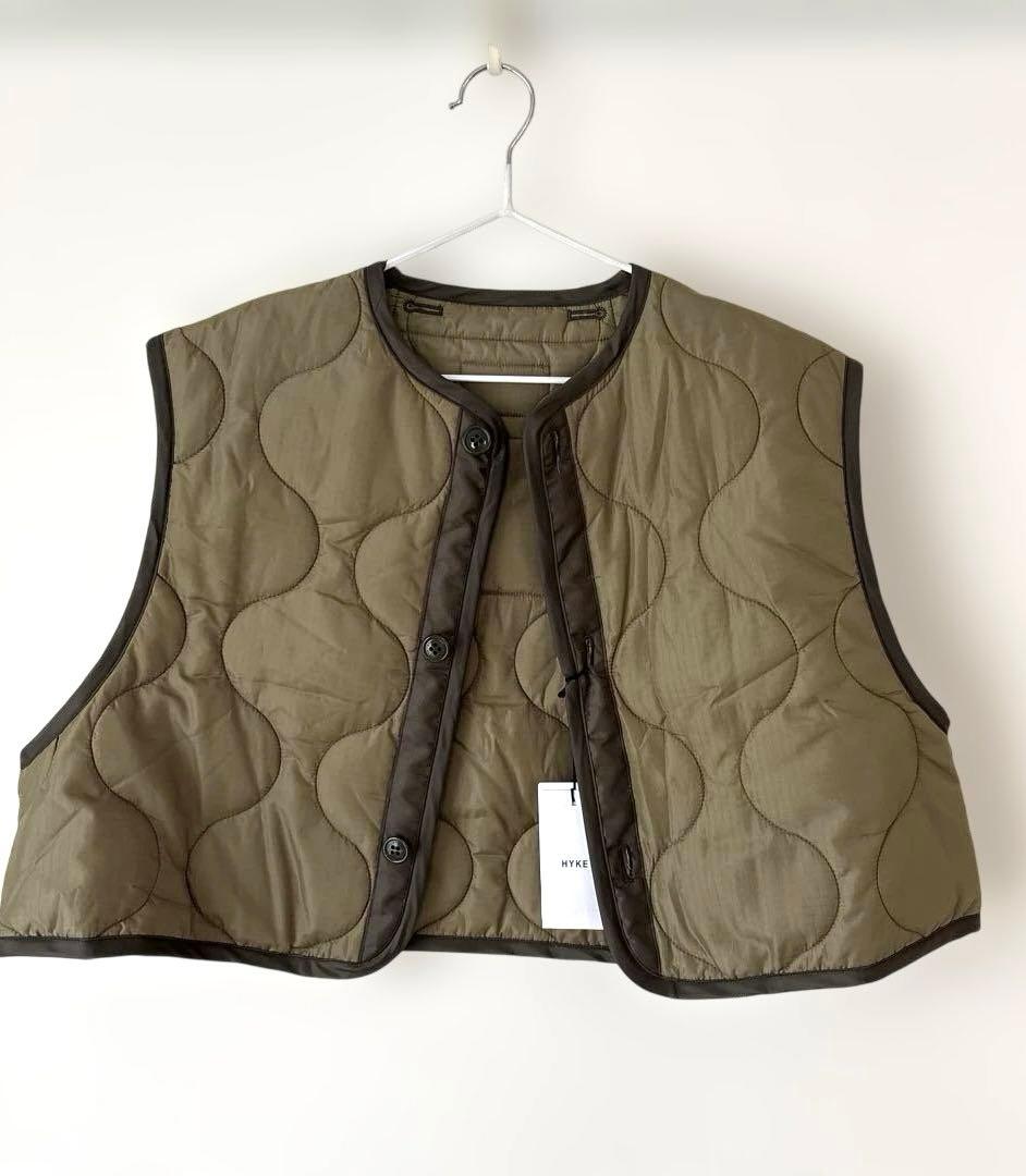 HYKE ハイク キルティングベスト QUILTED CROPPED VEST