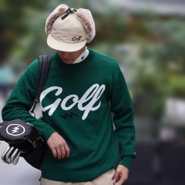 BEAMS GOLF ELECTRIC 長袖クルーネックセーター