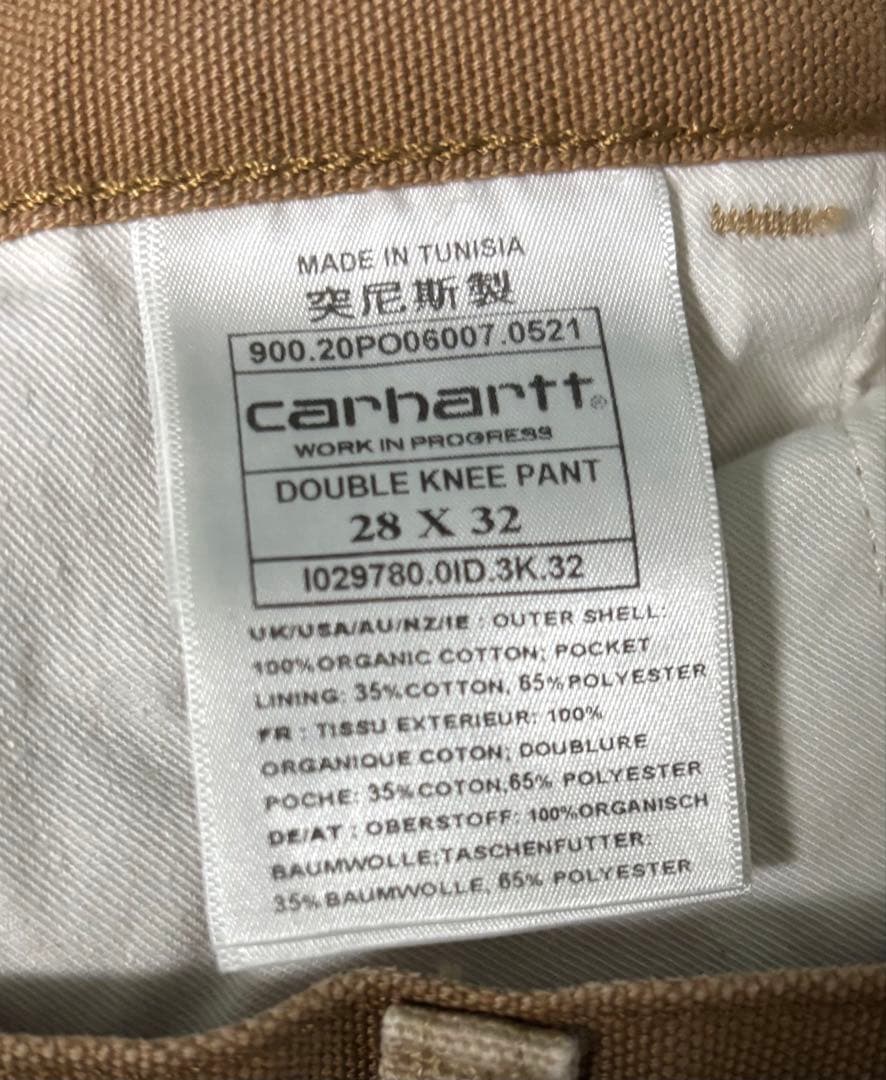 Carhartt WIP ダブルニーパンツ 28×32 ブラウン ワークパンツ