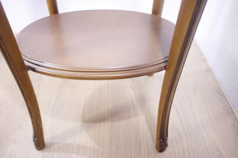 ◆イタリア製 輸入家具入荷　天板大理石　オーバル型(楕円形) サイドテーブル　③