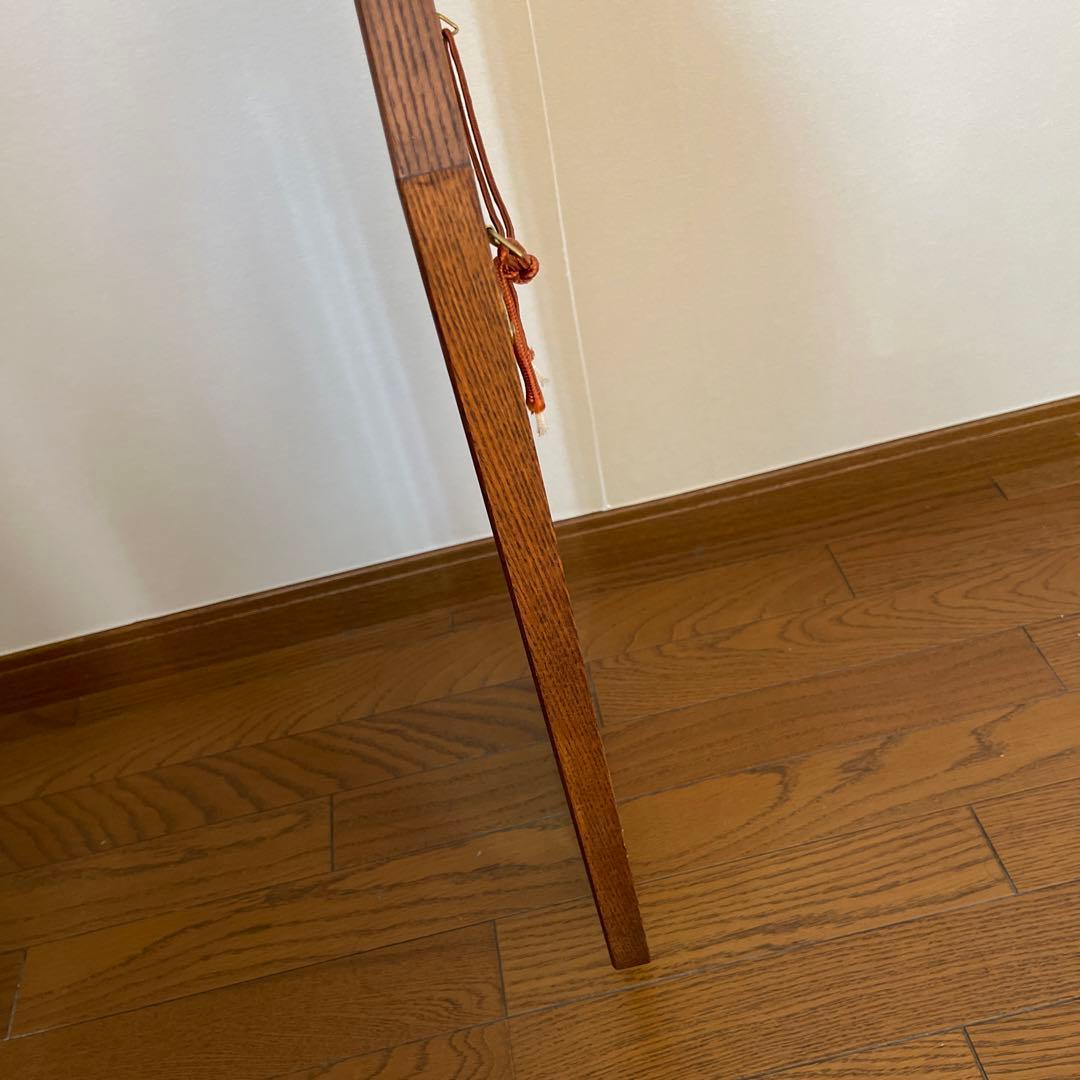 アンティーク 木製 八角形ミラー