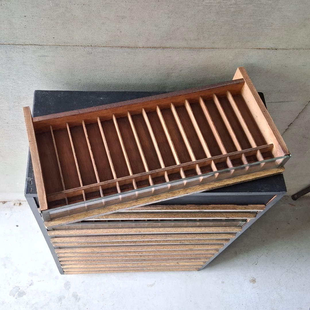 店舗什器 ディスプレイ ミシン糸ケース ガラスケース アンティーク ヴィンテージ