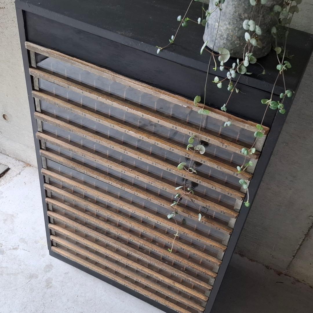 店舗什器 ディスプレイ ミシン糸ケース ガラスケース アンティーク ヴィンテージ