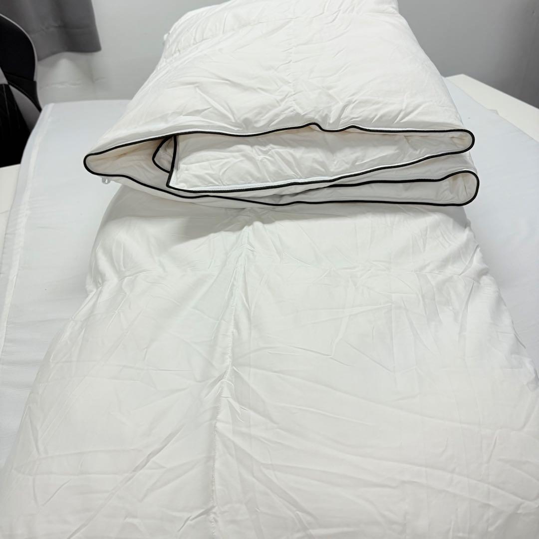 42開封済み　羽毛布団　ダブル　掛け布団　100％羽毛　詰め物1.4kg