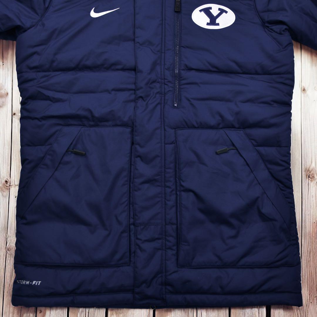 11M384◯NIKE カレッジ 中綿 ダウンコート ベンチコート アウター M