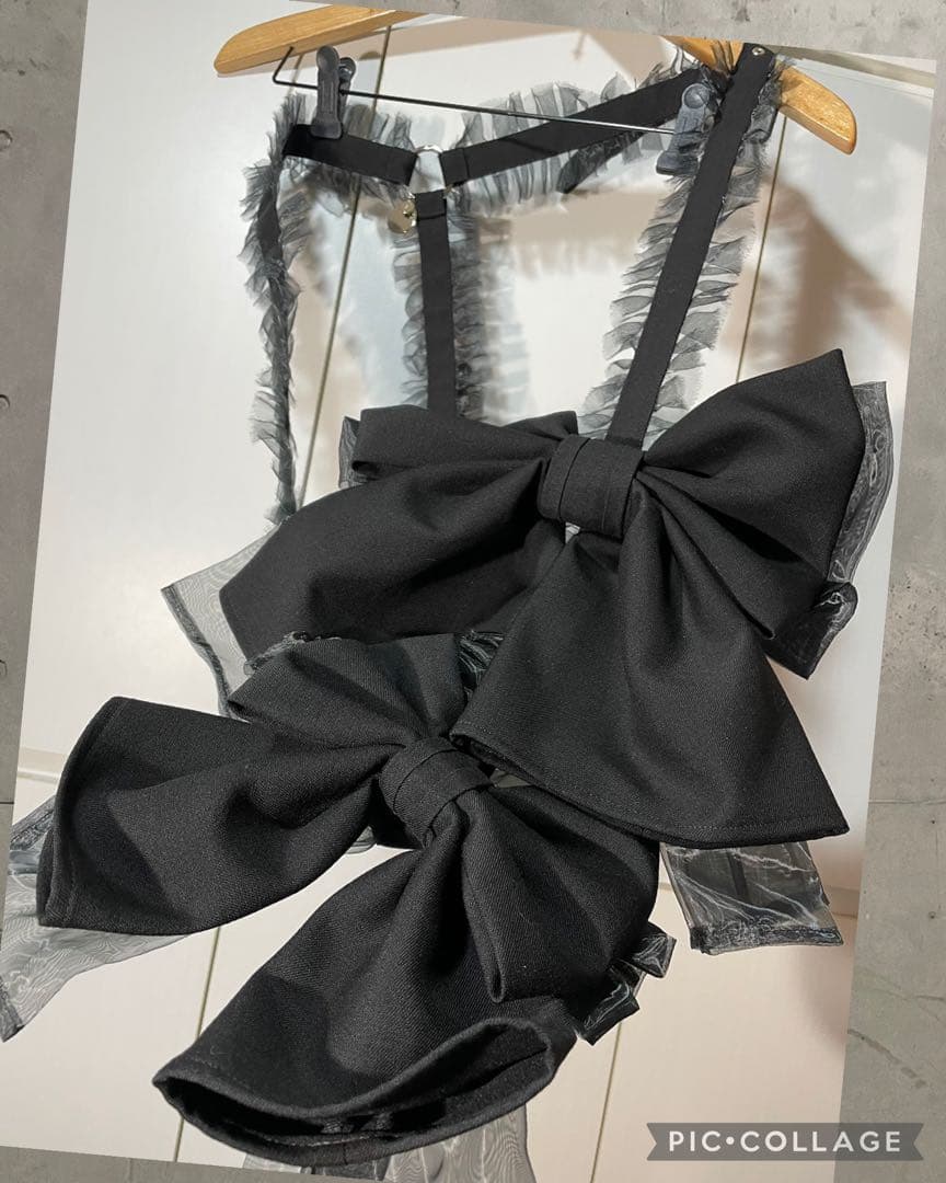 noir kei ninomiya ハーネス 黒 ギャルソン ほぼフリーサイズ