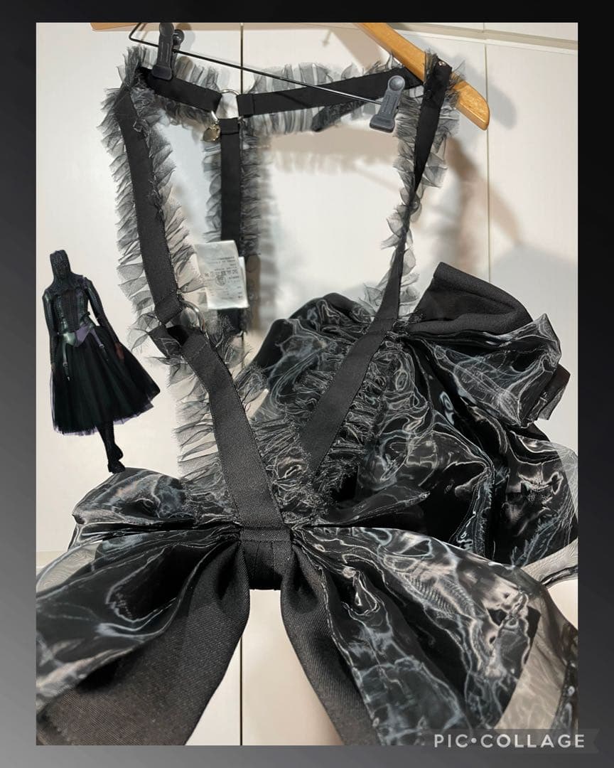 noir kei ninomiya ハーネス 黒 ギャルソン ほぼフリーサイズ