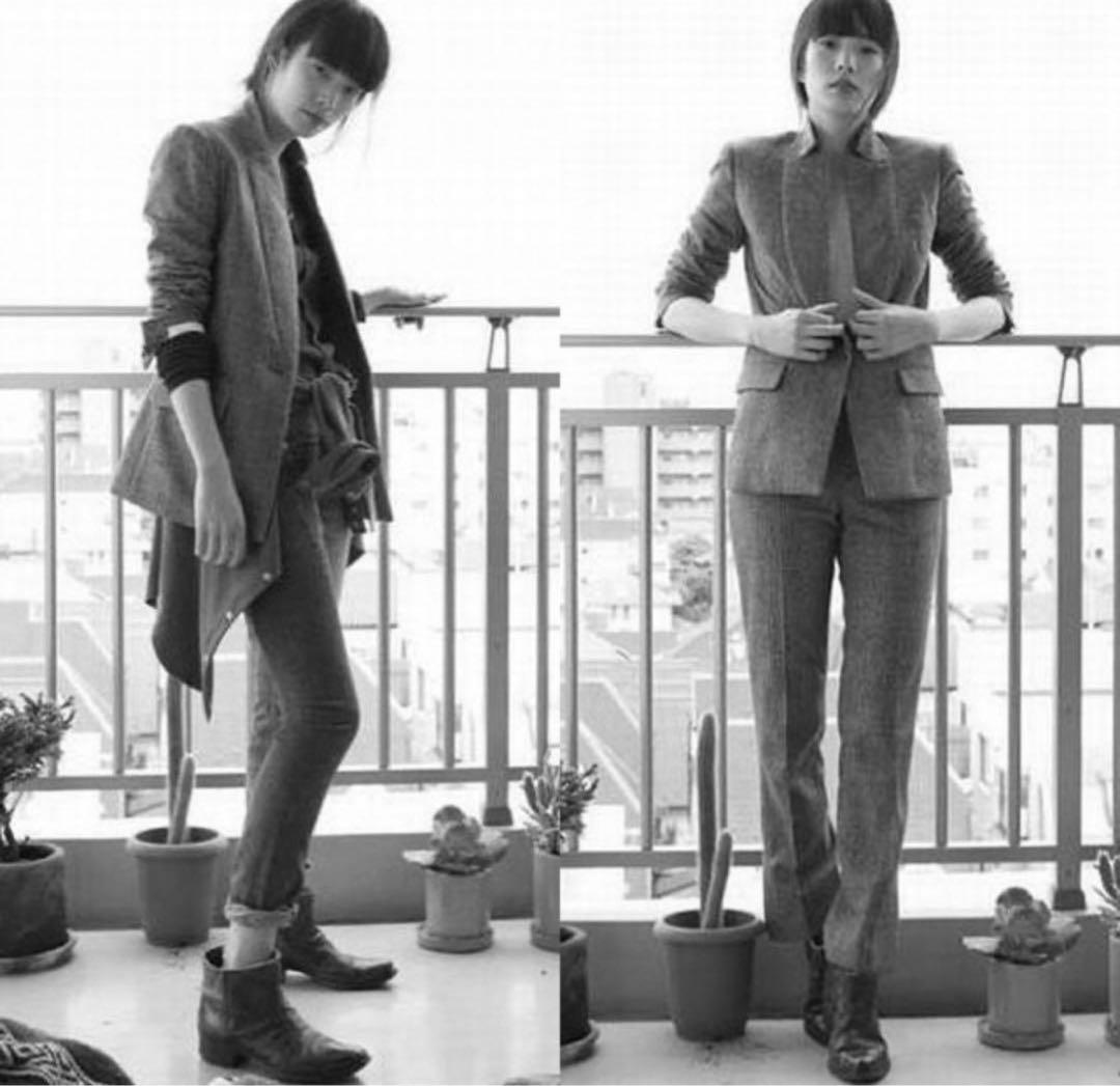 希少 極美品 jonnlynx タスマニアウール グレンチェックジャケット