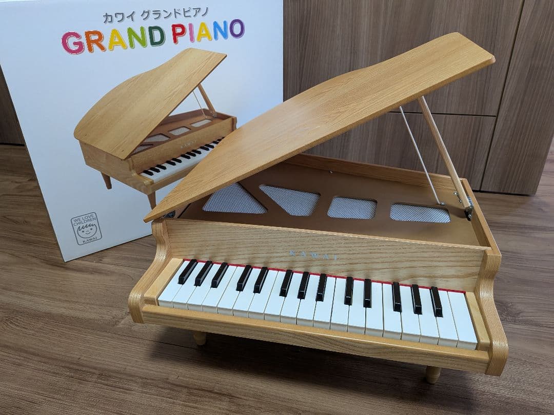 美品　KAWAIミニピアノ グランドピアノ ナチュラル 1144