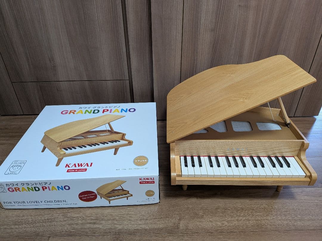 美品　KAWAIミニピアノ グランドピアノ ナチュラル 1144