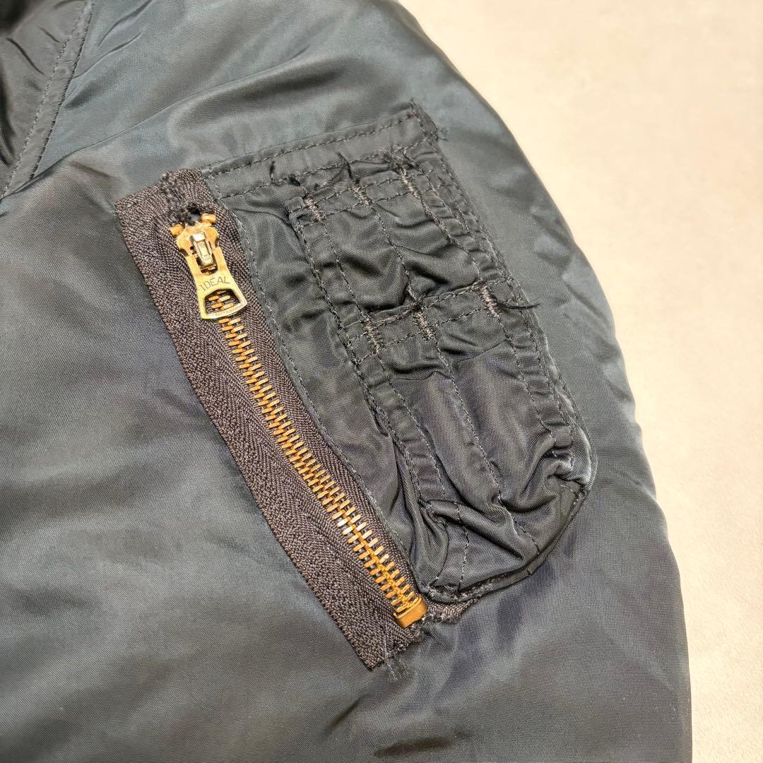 【美品】 USA製 80s アルファインダストリーズ MA-1 ブラック M