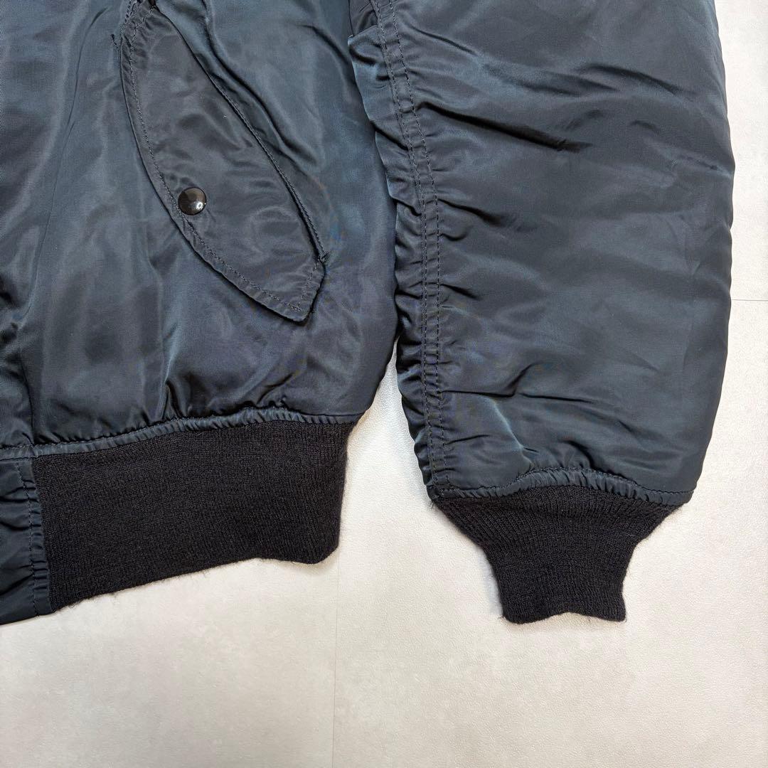 【美品】 USA製 80s アルファインダストリーズ MA-1 ブラック M
