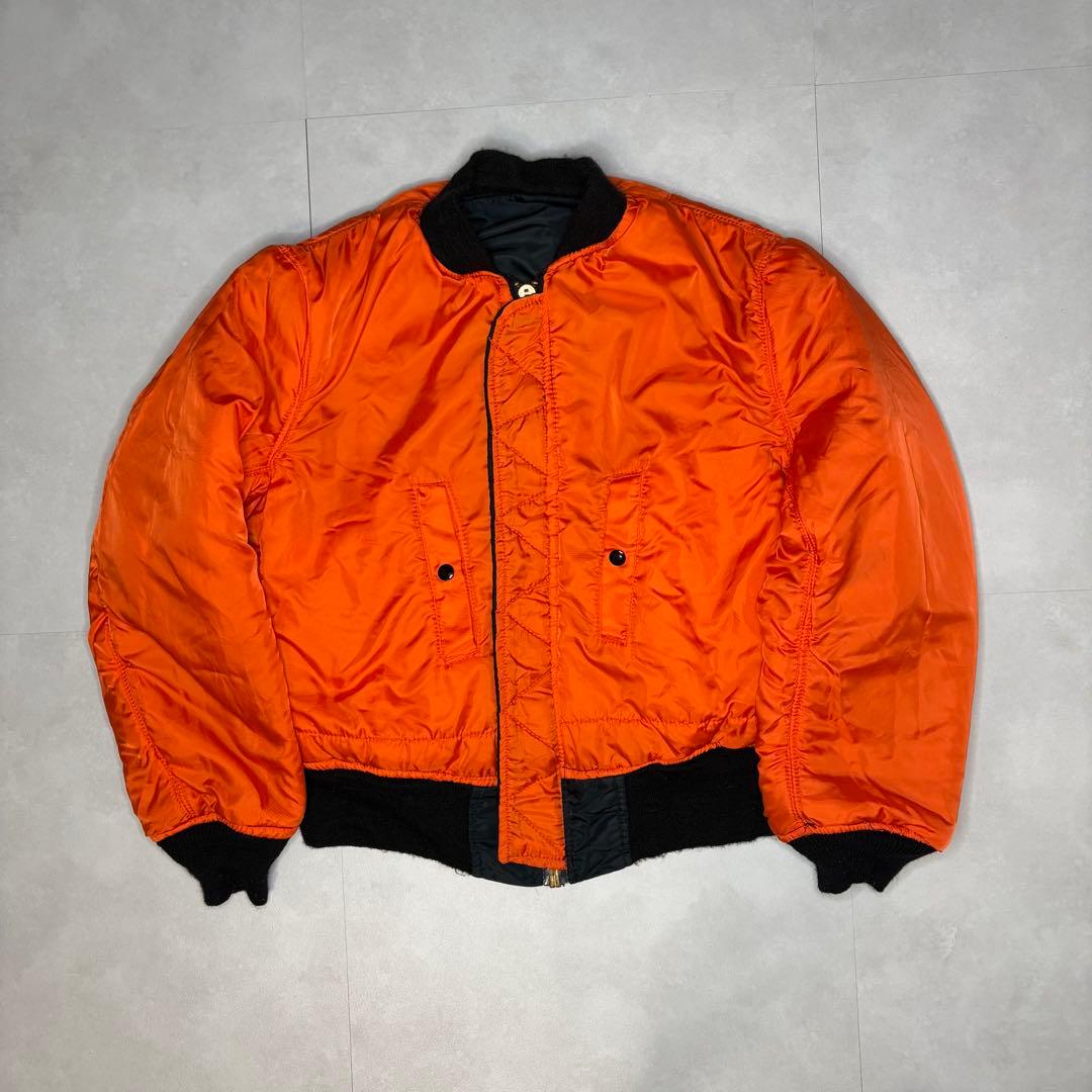 【美品】 USA製 80s アルファインダストリーズ MA-1 ブラック M