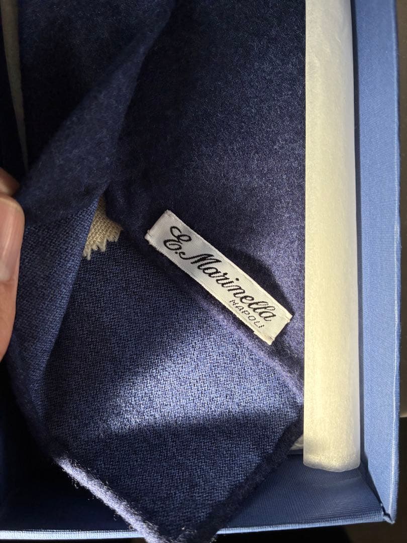 E. Marinella マリネッラ ネイビー ネクタイ ウールタイ