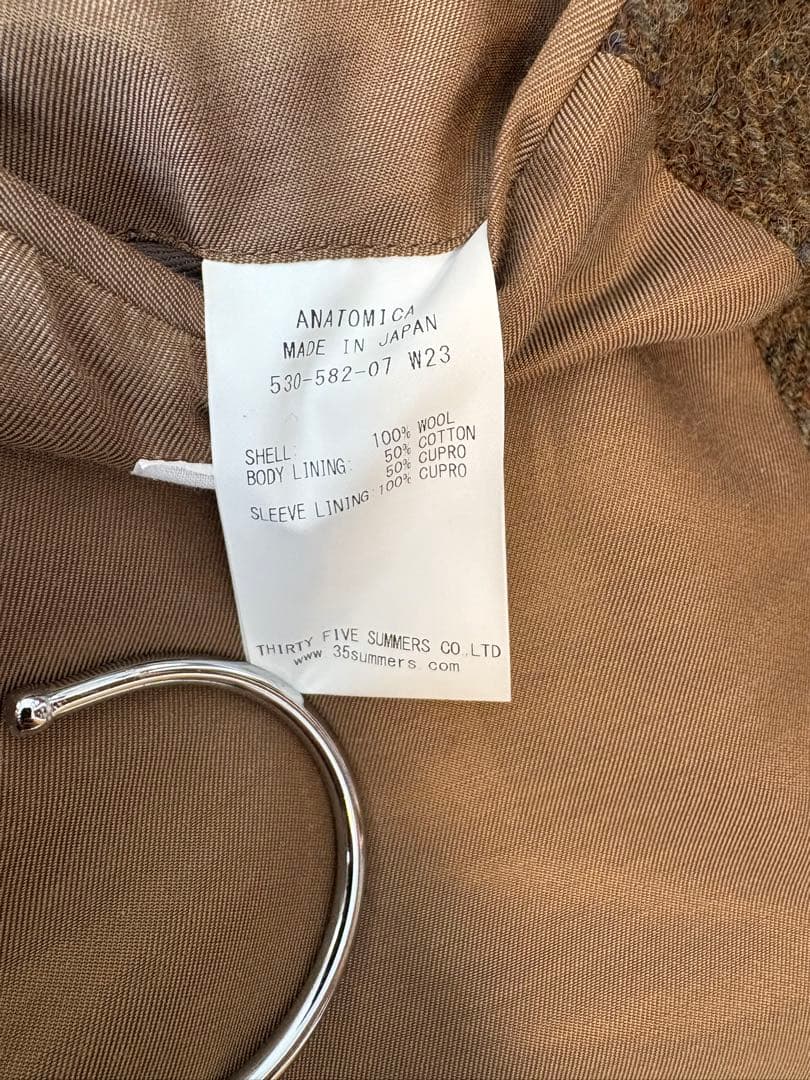 美品　アナトミカ　ユニバーシティジャケット　ツイード　４２