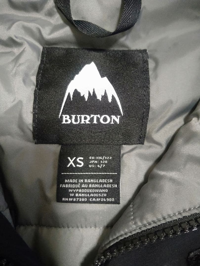BURTON スキーウェア 子ども用 ブラック XS
