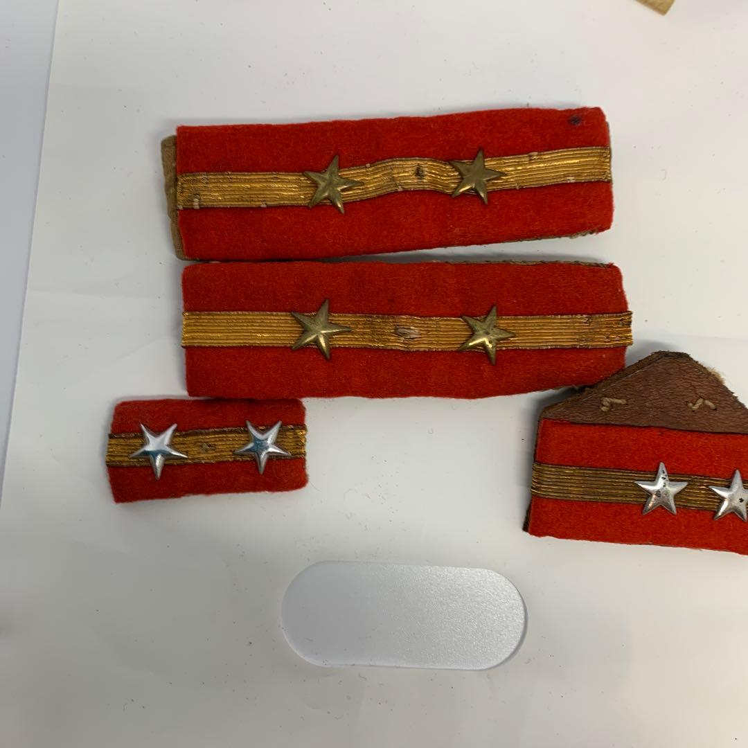ボタン付き　大日本帝国陸軍 軍曹(⭐︎⭐︎)襟章 階級章その他セット