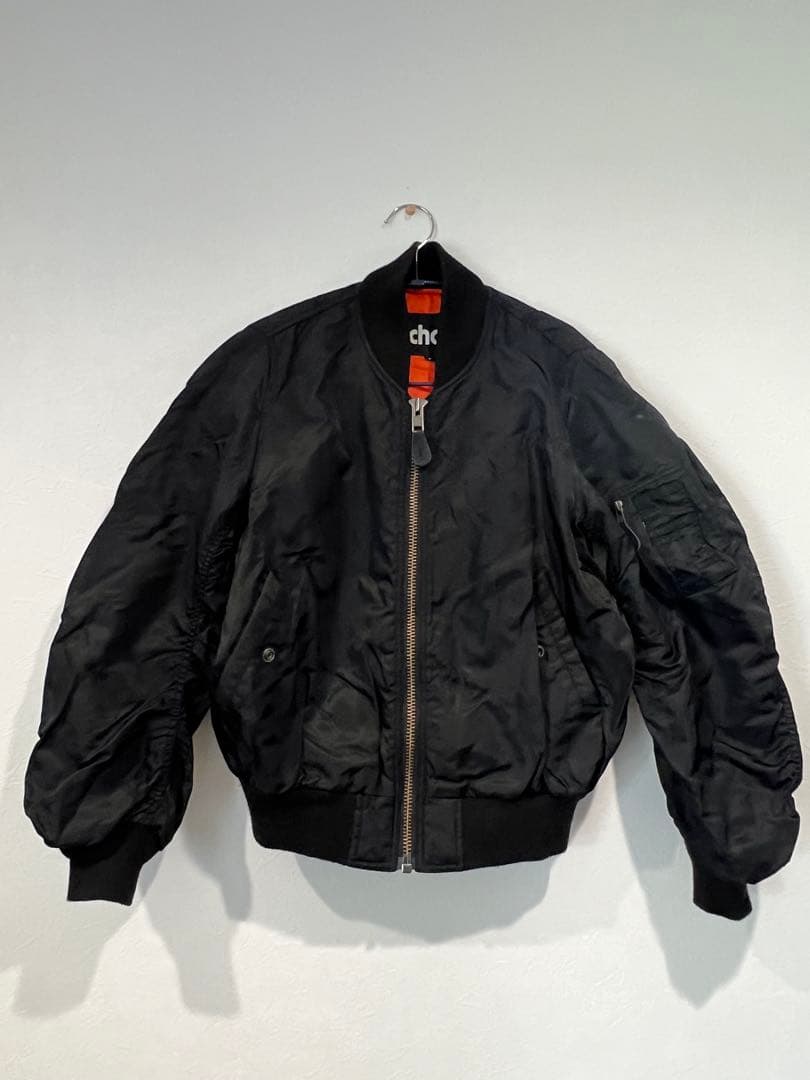 Schott ショット MA-1 フライトジャケット ブラック 裏地オレンジ