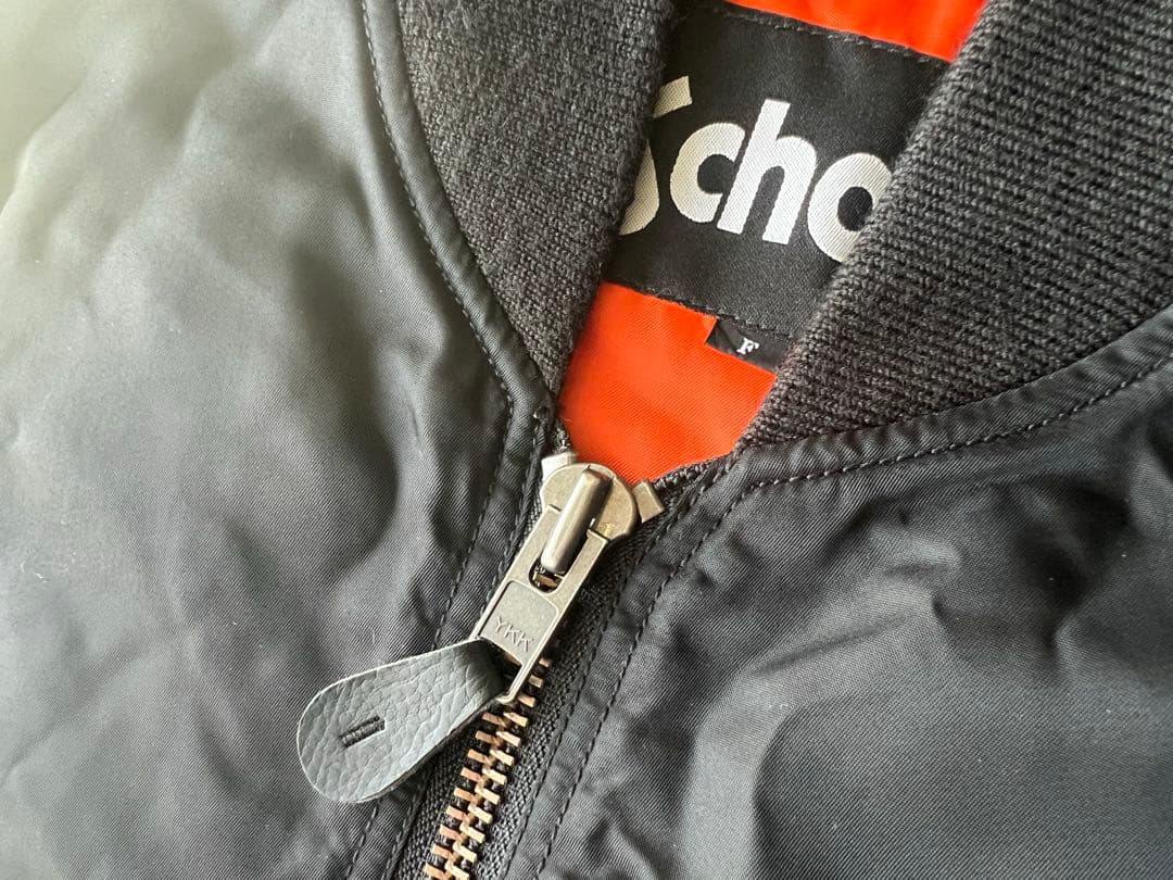 Schott ショット MA-1 フライトジャケット ブラック 裏地オレンジ