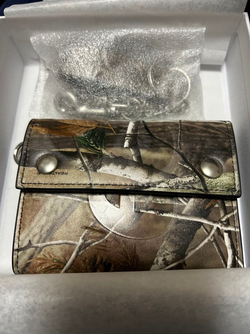 小物 Supreme Leather Chain Wallet Realtree