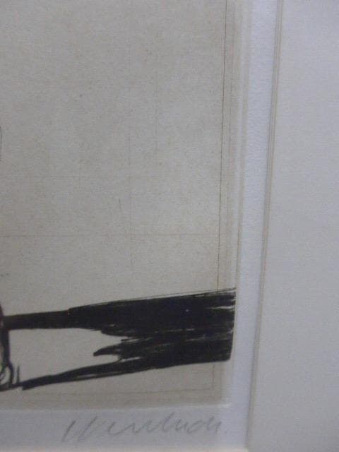 音楽家のリトグラフで人気のワイズバッシュのバイオリン弾き　サインとエディション