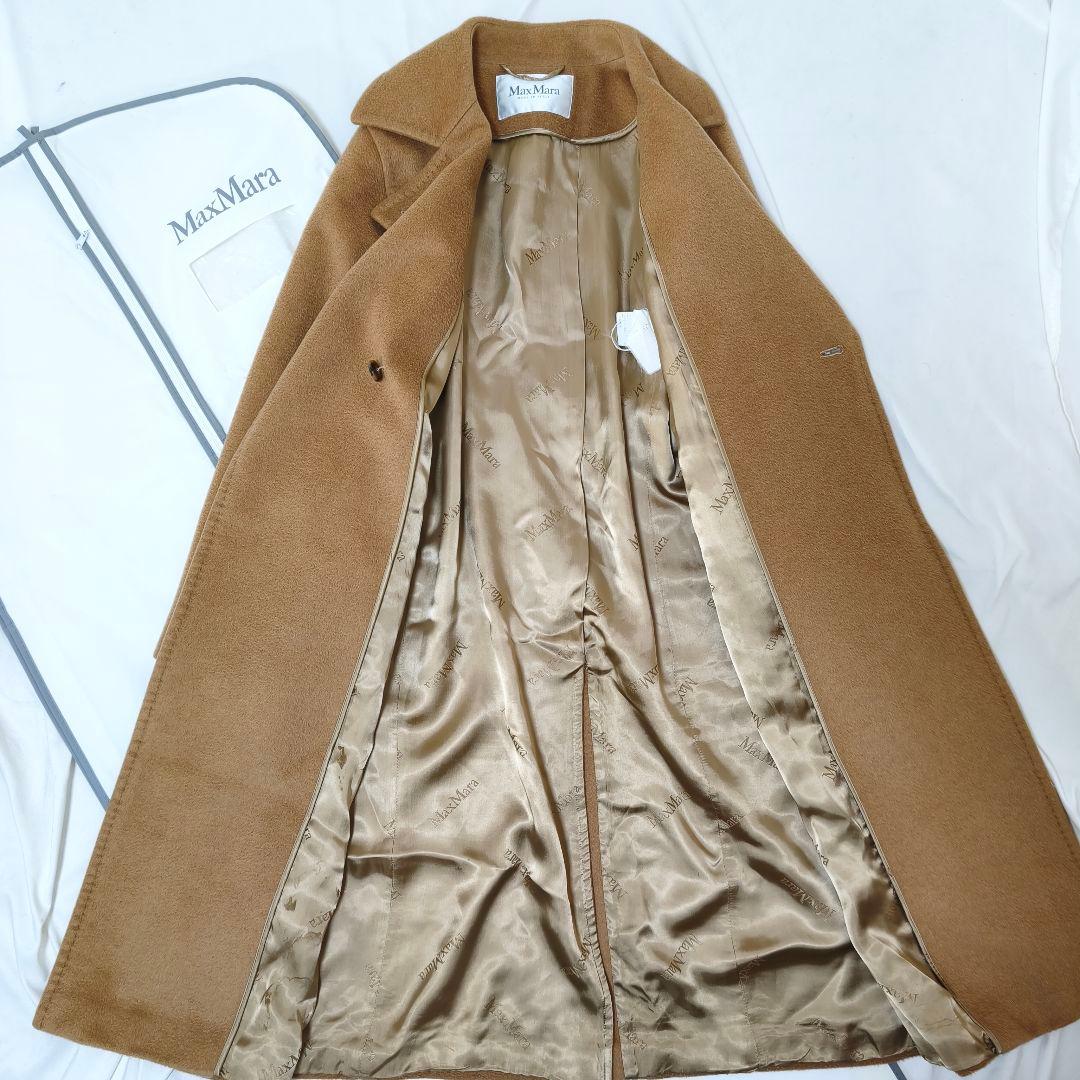 美品✨マックスマーラ 白タグ キャメル100% マニュエラ ベルテッドコート