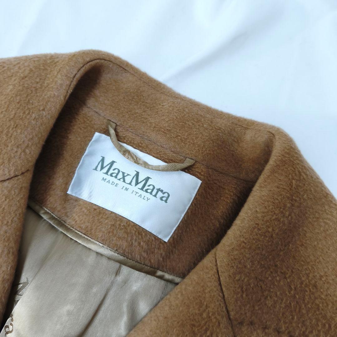 美品✨マックスマーラ 白タグ キャメル100% マニュエラ ベルテッドコート