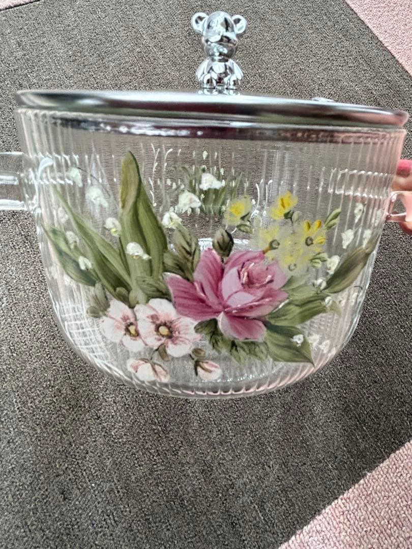 ❗️手書き　ガラスのお鍋