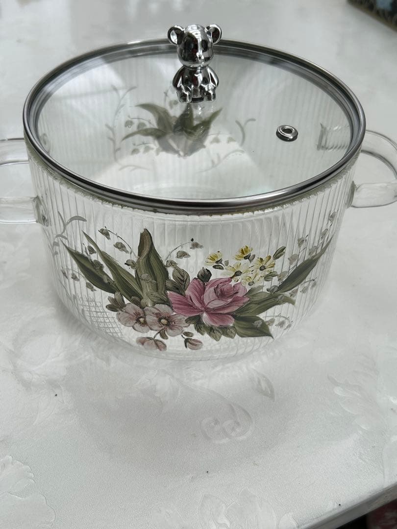 ❗️手書き　ガラスのお鍋