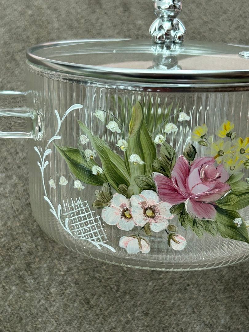 ❗️手書き　ガラスのお鍋