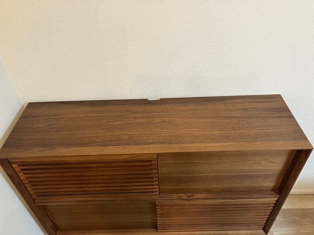 カリモク　サイドボード　キャビネット　ルーバー　ウォールナット
