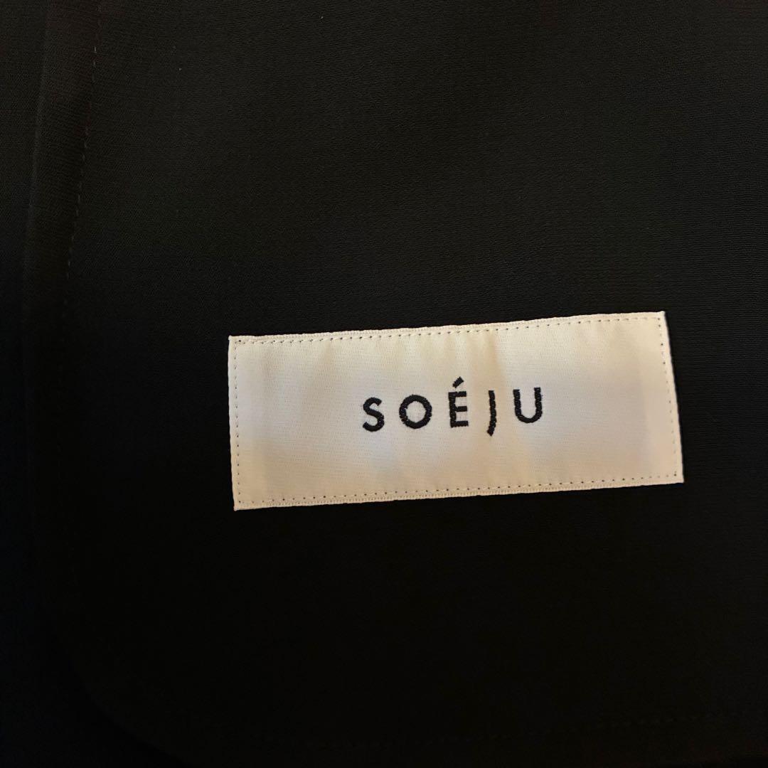 ソージュ　ノーカラージャケット　ブラック　L