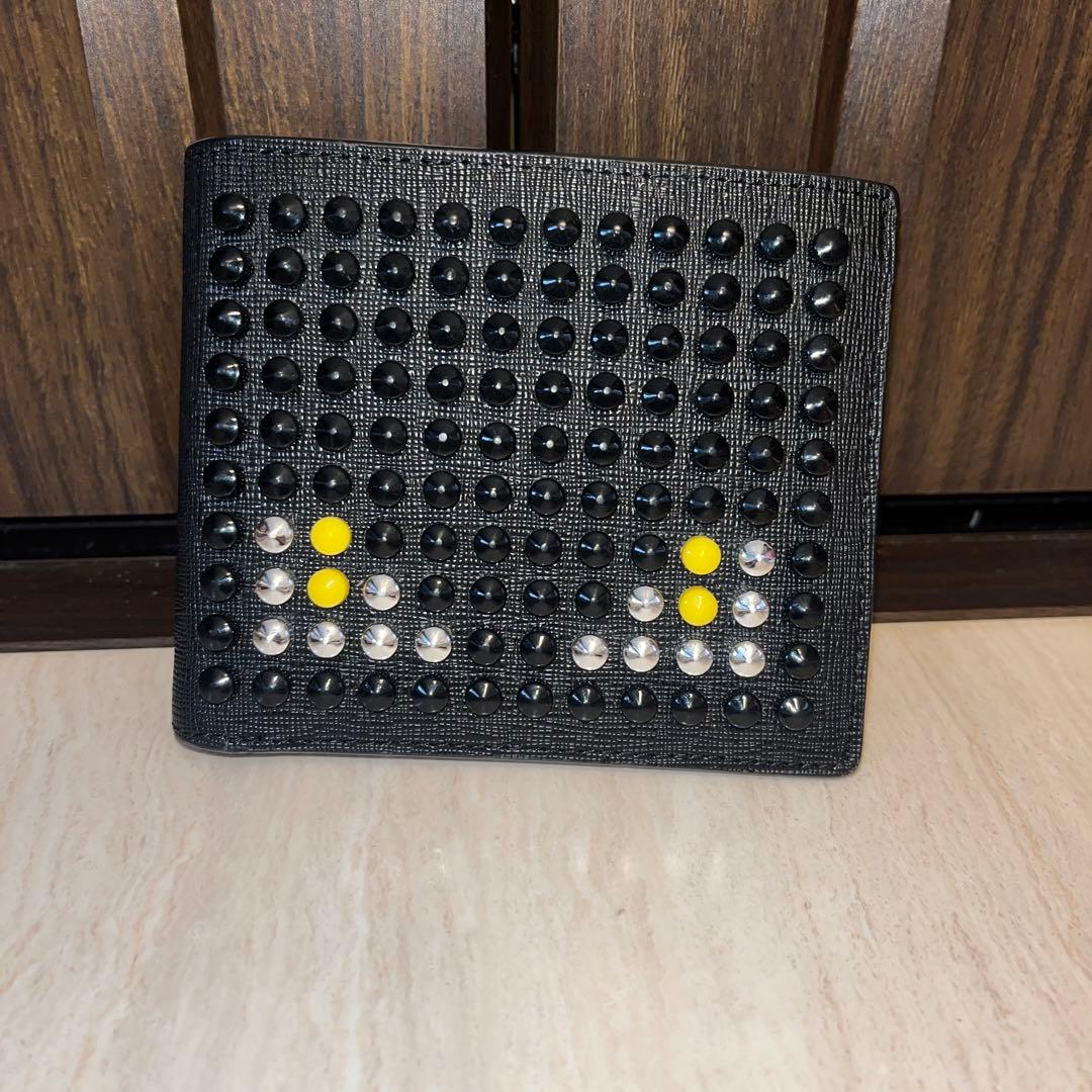 FENDI Monsterモンスター　スタッズ　二つ折り財布　美品