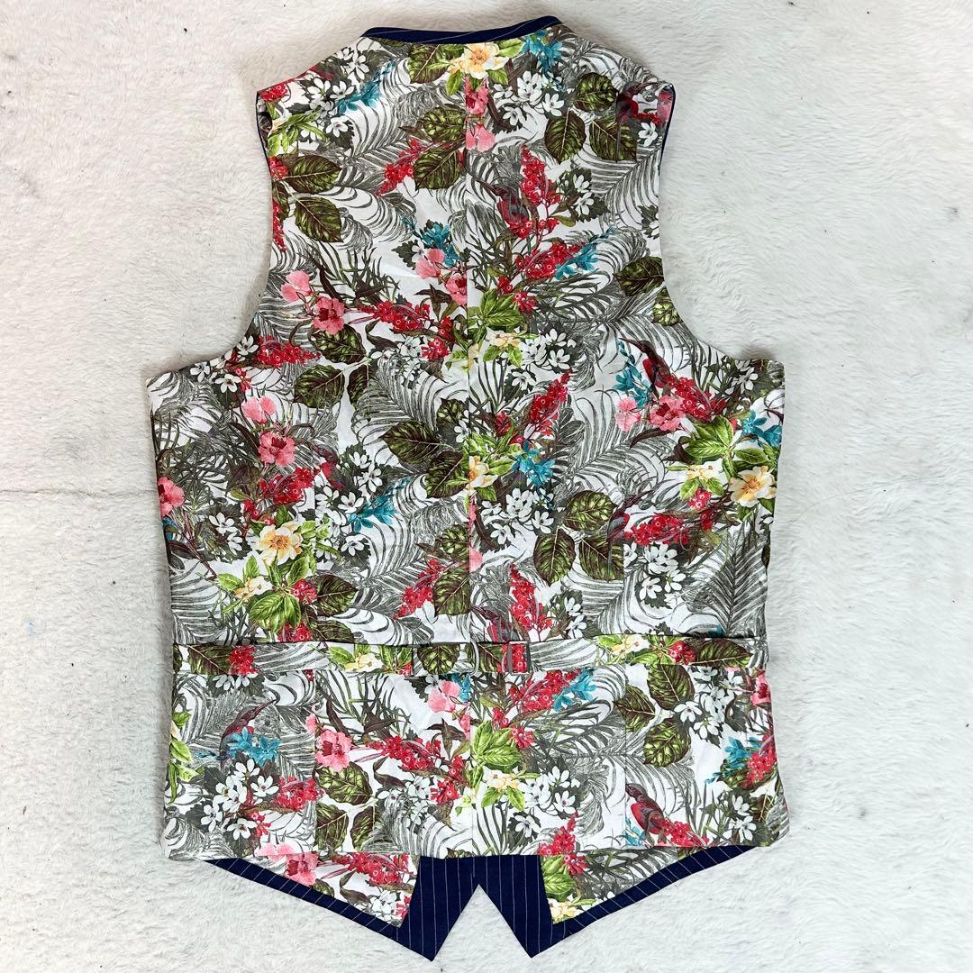 美品❗️ARMOR CLASSIC スリーピース　スーツ　ストライプ　花柄　2B