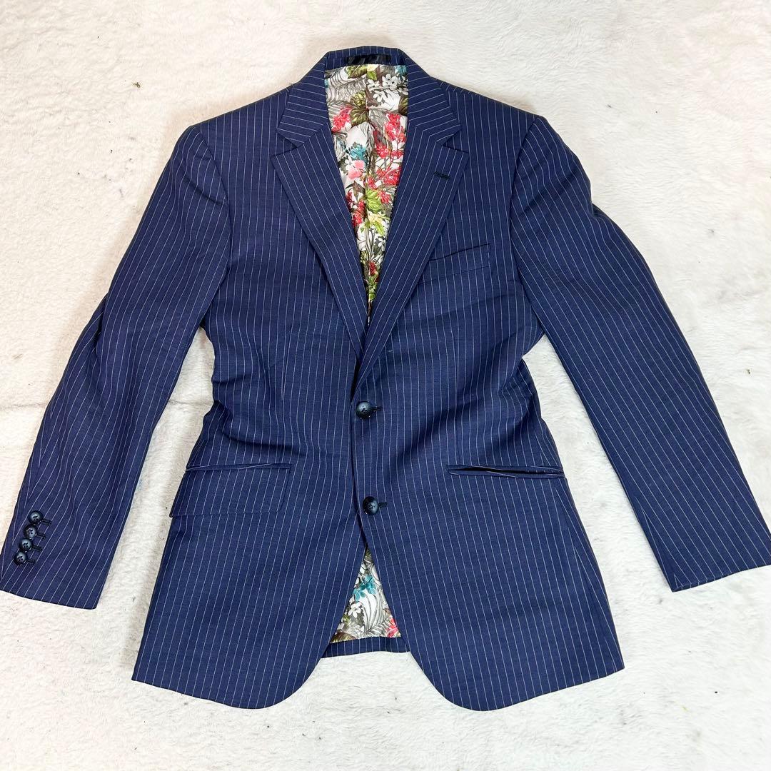 美品❗️ARMOR CLASSIC スリーピース　スーツ　ストライプ　花柄　2B