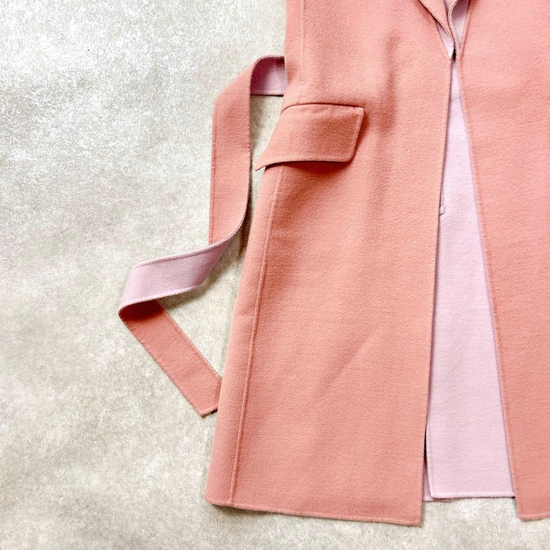 ストラスブルゴ×ロロピアーナ　ダブルフェイスウールジレ　ロングベスト