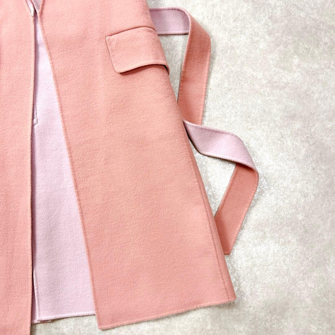 ストラスブルゴ×ロロピアーナ　ダブルフェイスウールジレ　ロングベスト