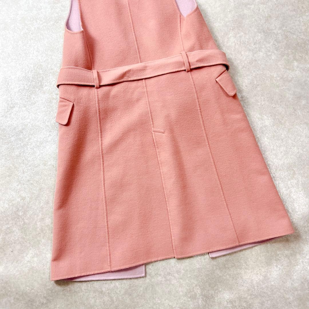 ストラスブルゴ×ロロピアーナ　ダブルフェイスウールジレ　ロングベスト