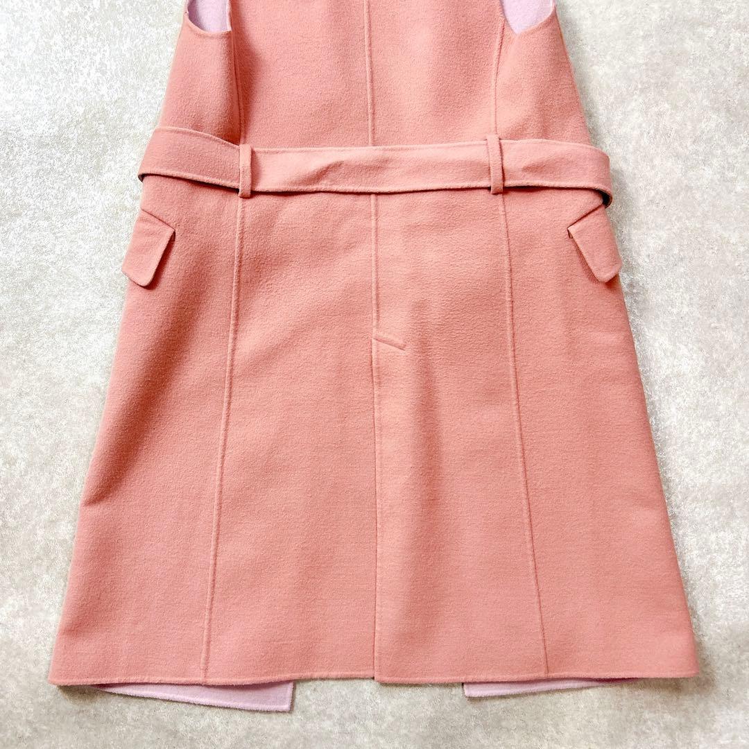 ストラスブルゴ×ロロピアーナ　ダブルフェイスウールジレ　ロングベスト