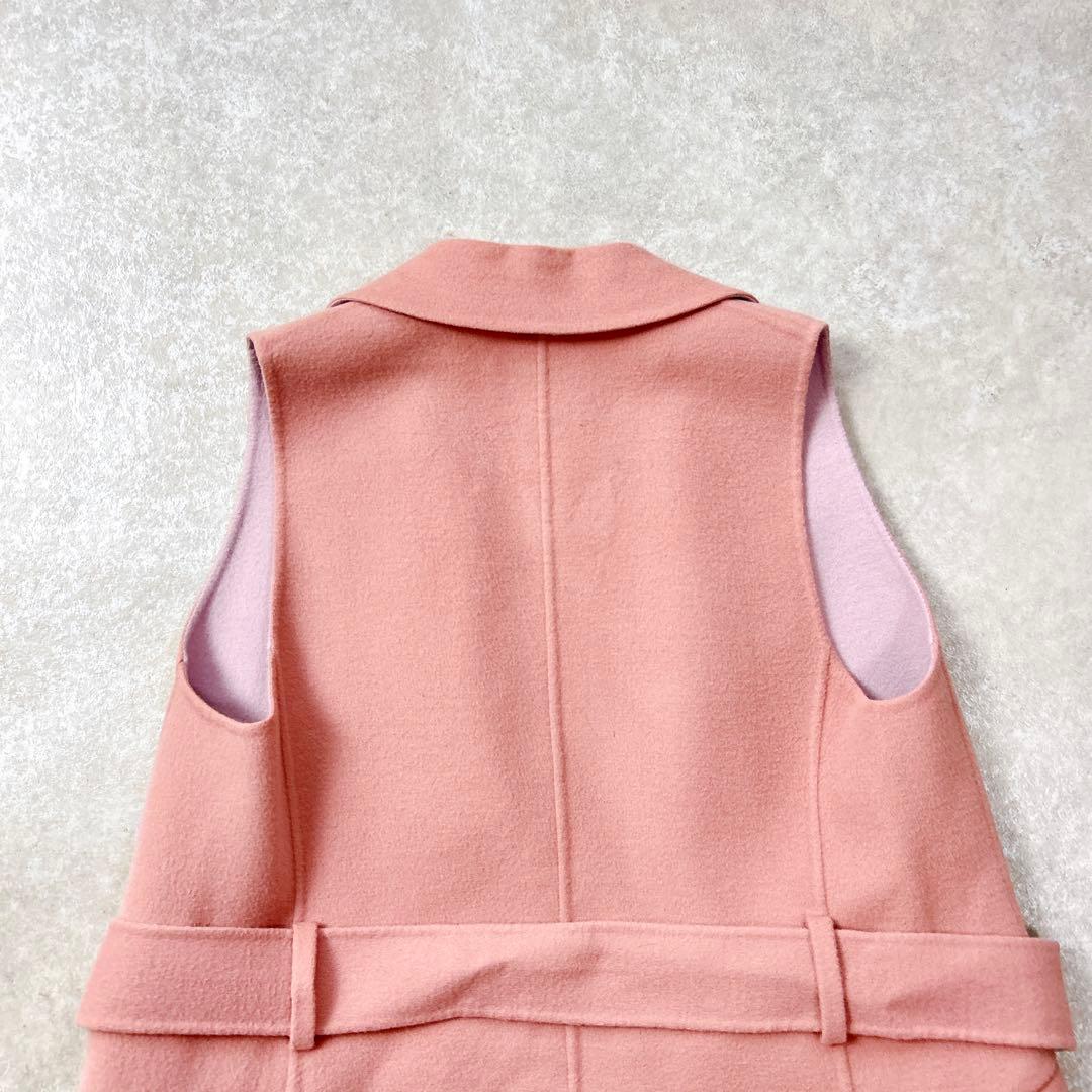 ストラスブルゴ×ロロピアーナ　ダブルフェイスウールジレ　ロングベスト