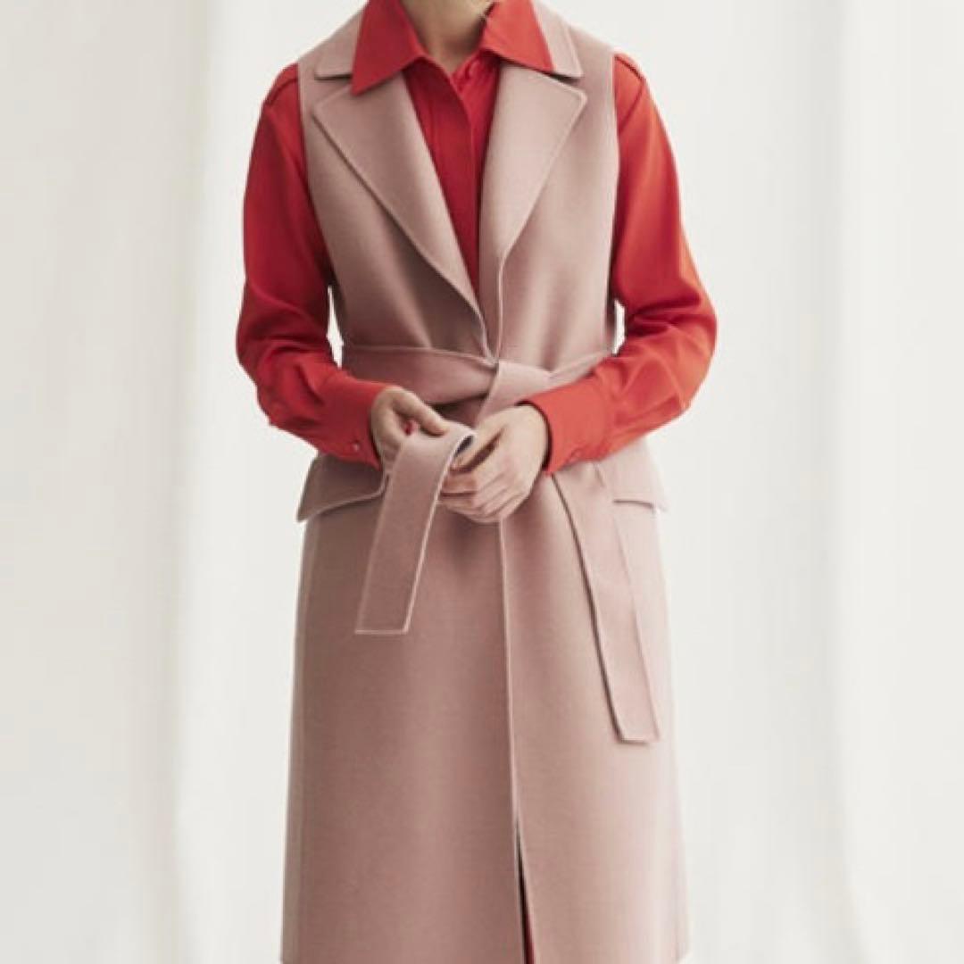 ストラスブルゴ×ロロピアーナ　ダブルフェイスウールジレ　ロングベスト