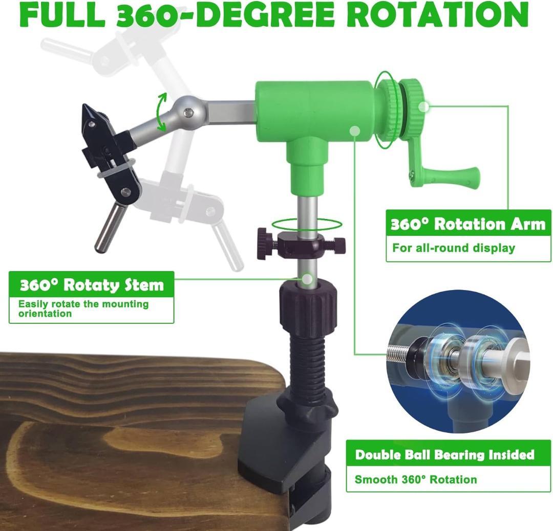 ★新品NEW！★水平ロータリーバイス★360°ベアリング回転★ボビンクレードル付