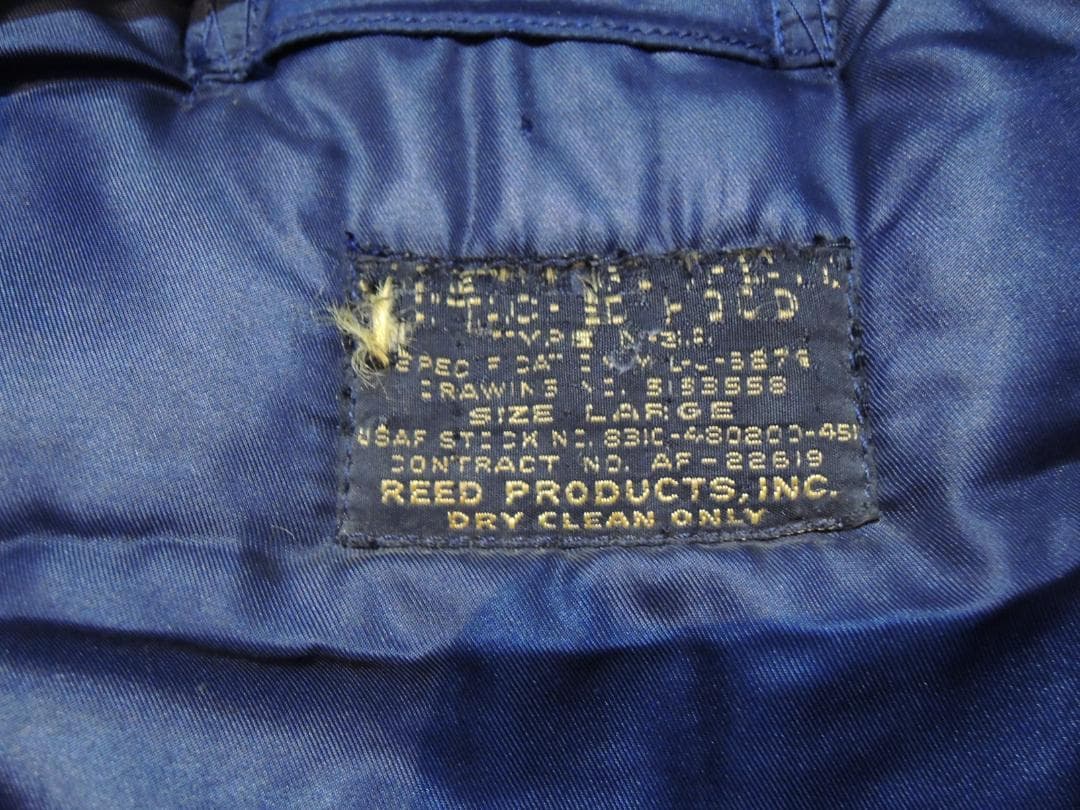実物 ビンテージ　黒タグ　REED PRODUCTS N-3　フライトJKT